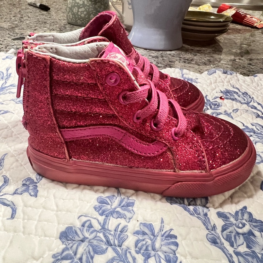 Vans Kids Sparkly High-Top Sneakers - Pink